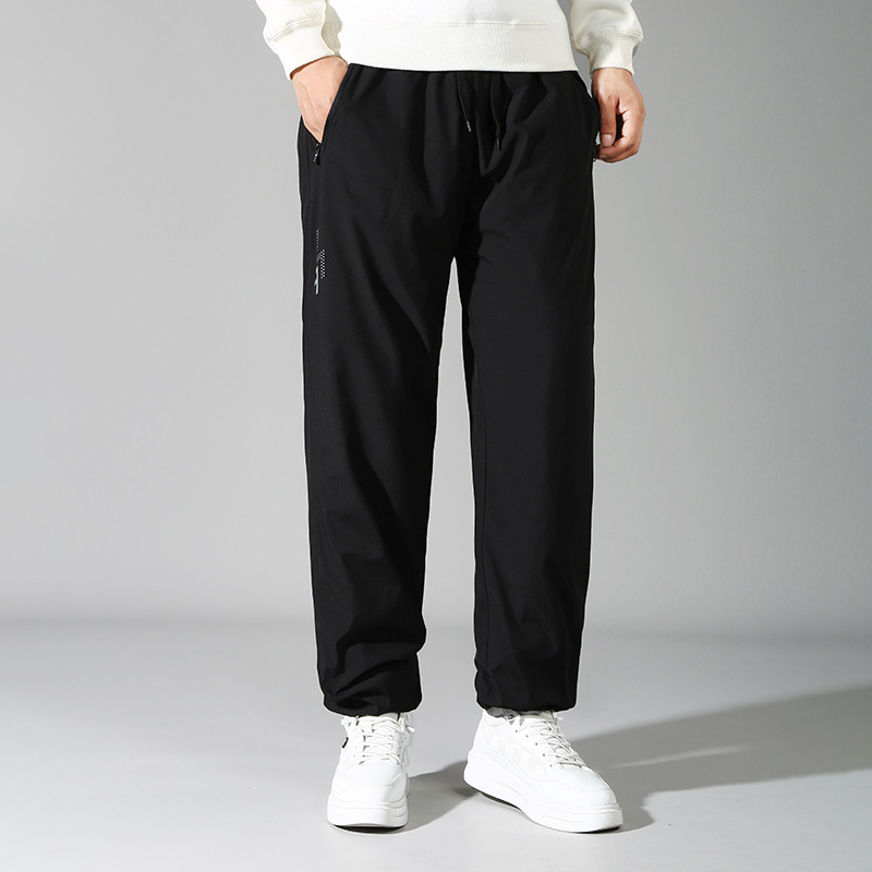 Extra Large Size Warm Pants Men's fleece-lined Thickened Cotton Pants for Fatty Loose Thickened Winter Casual Pants for Men