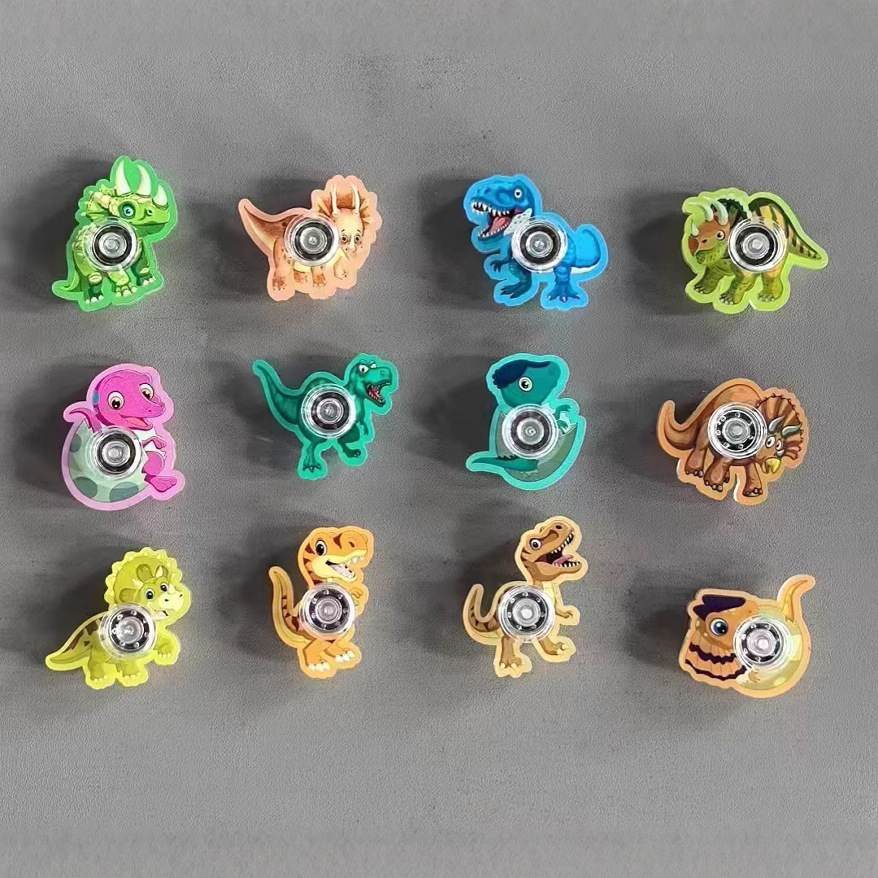 Акриловый спиннер, Хэллоуин Рождество спиннер Динозавр Серия Цветная Серия, может использоваться для создания различных изображений