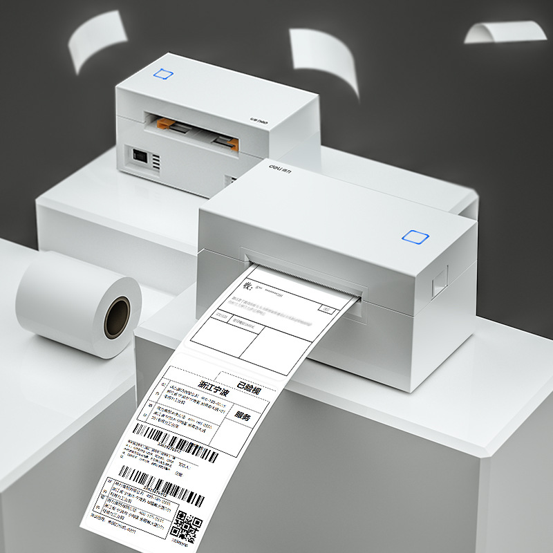 Deli Thermal Label Printer 80mm Express Order Digital Form Convenient High-Speed Printer Office Supplies