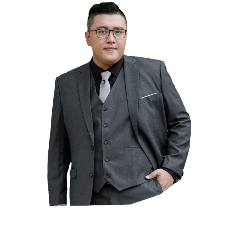 Super Large Size Suit Men's Suit Plus Size Fatty Business Dress Suit Jacket Wedding Dress Business Dress