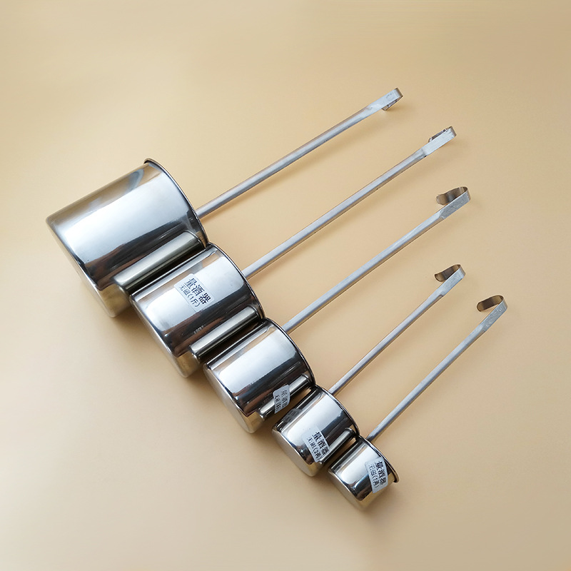 Flat handle stainless steel wine lifting and measuring device non-magnetic plus thick wide long handle lifting spoon wine lifting one or two 2kg wine utensils