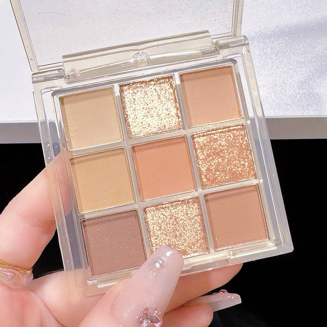 9 color eye shadow plate pearlescent matte earth color flat color makeup eye shadow plate student girl makeup eye shadow plate