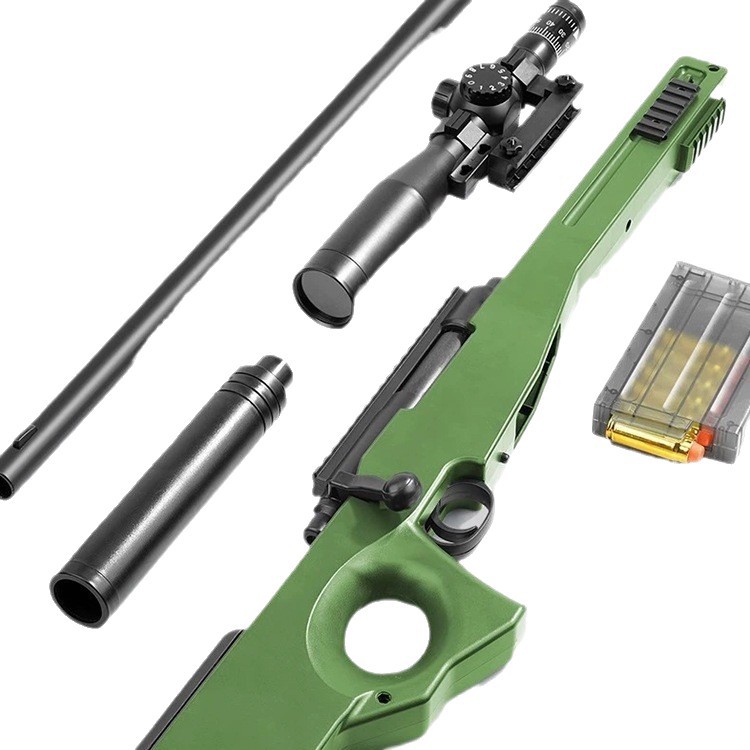 Extra Large Awm Sniper Rifle for Kidsren and Boys Black Technology 98K Toy Grab Shell Soft Bullet Barrett 10 Years Old and Above