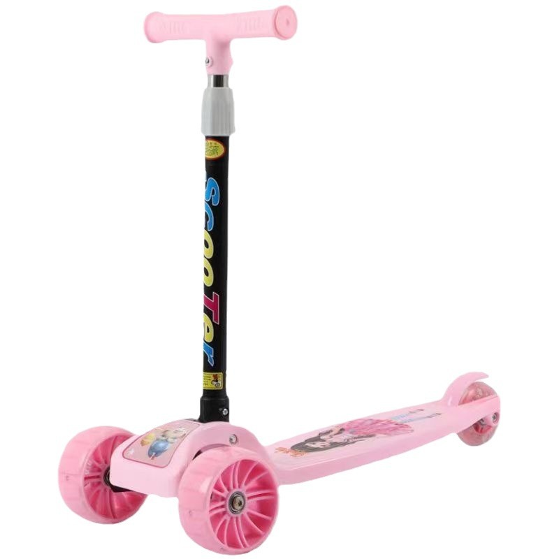 Children's Scooter Luminous Wheel 2-6 Years Old Sliding Toy Car Portable Foldableing Lightweight Stroller Baby Customization