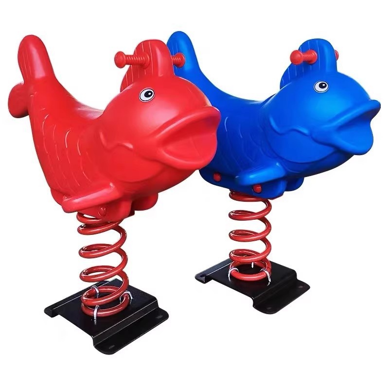 Kindergarten community park Children Outdoor Rocking Horse outdoor amusement facilities double seesaw spring rocking music