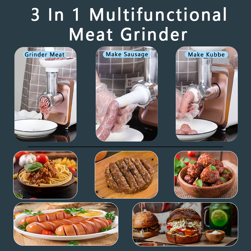 Cross-Border Meatgrinder Household Electric Meat Grinder Fully Automatic American Standard Sausage Filling Multi-Purpose Silent
