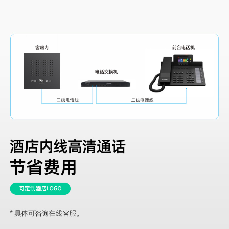 Hotel One-Touch Call Phone Type 86 Concealed Embedded Hands-Free Phone Panel Wall-Mounted Sos Pager