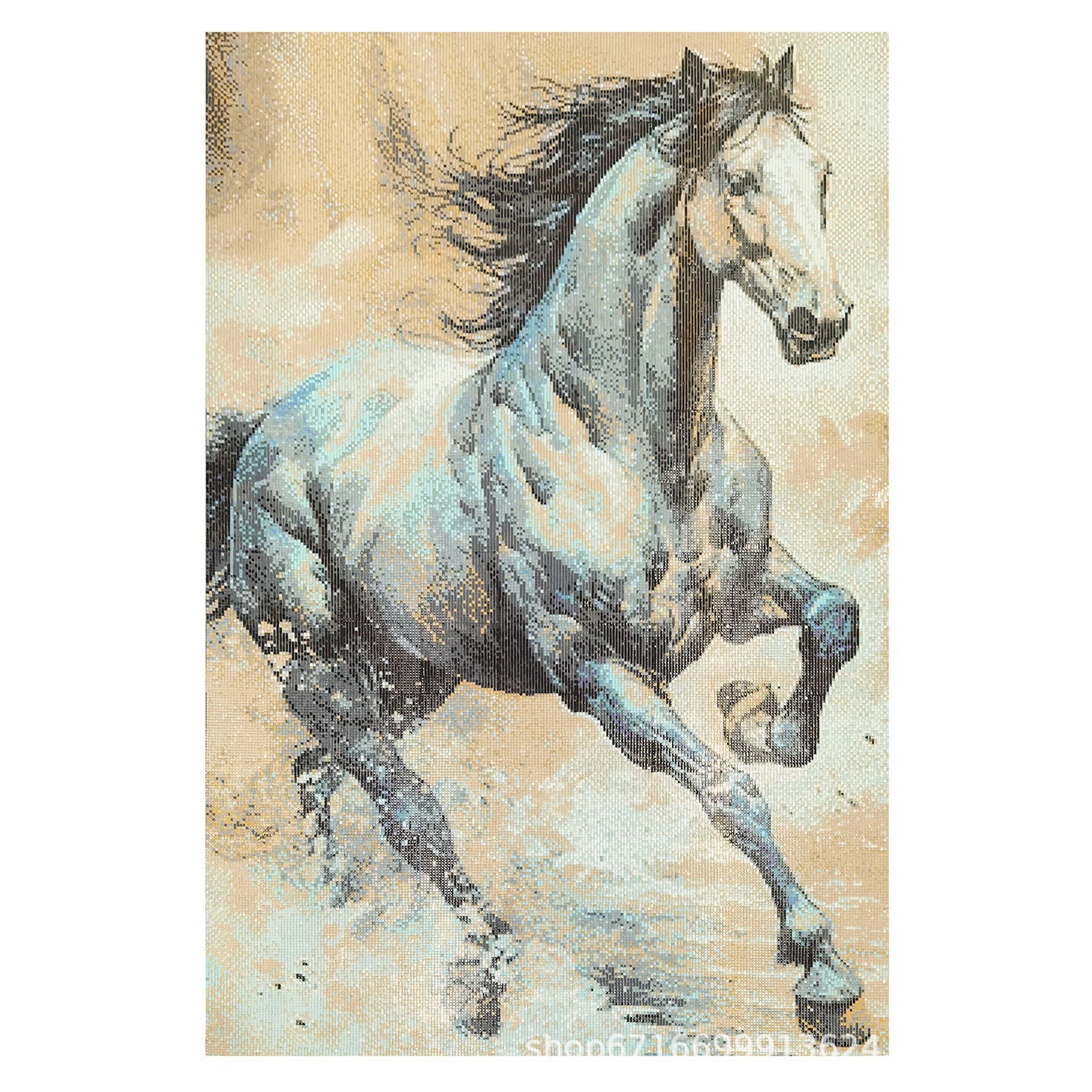 Horse Puzzle 10 Crystal Mosaic Paving Building Exterior Wall Mural Clip Art Square Ice Porcelain Jade Discount Color