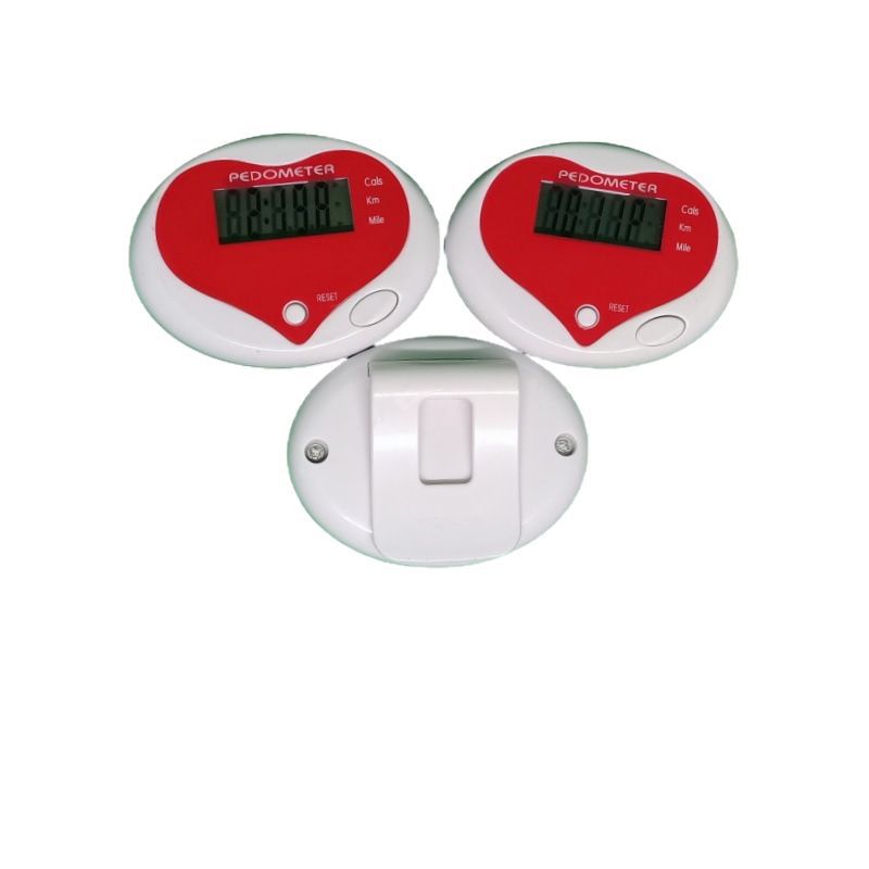 Manufacturer's Heart-Shaped Electronic Pedometer School Running Pedometer Sports Customizable Printed Logo Heart-Shaped Pedometer