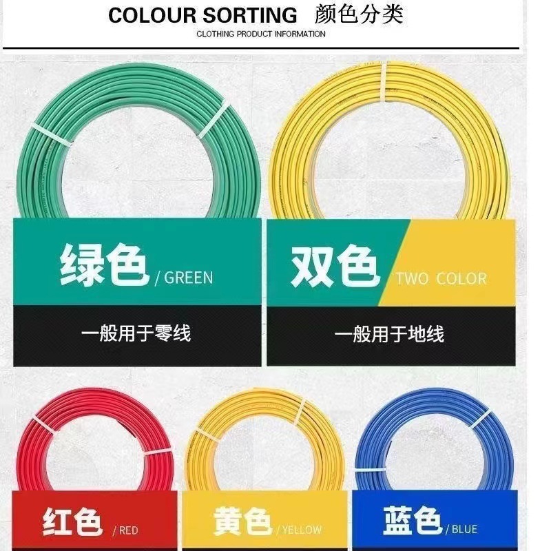 Household Pure Copper National Standard Wire 1.5 2.5 4 6 Square Bv Single-Strand Hard Wire Home Decoration Single-Core Wire