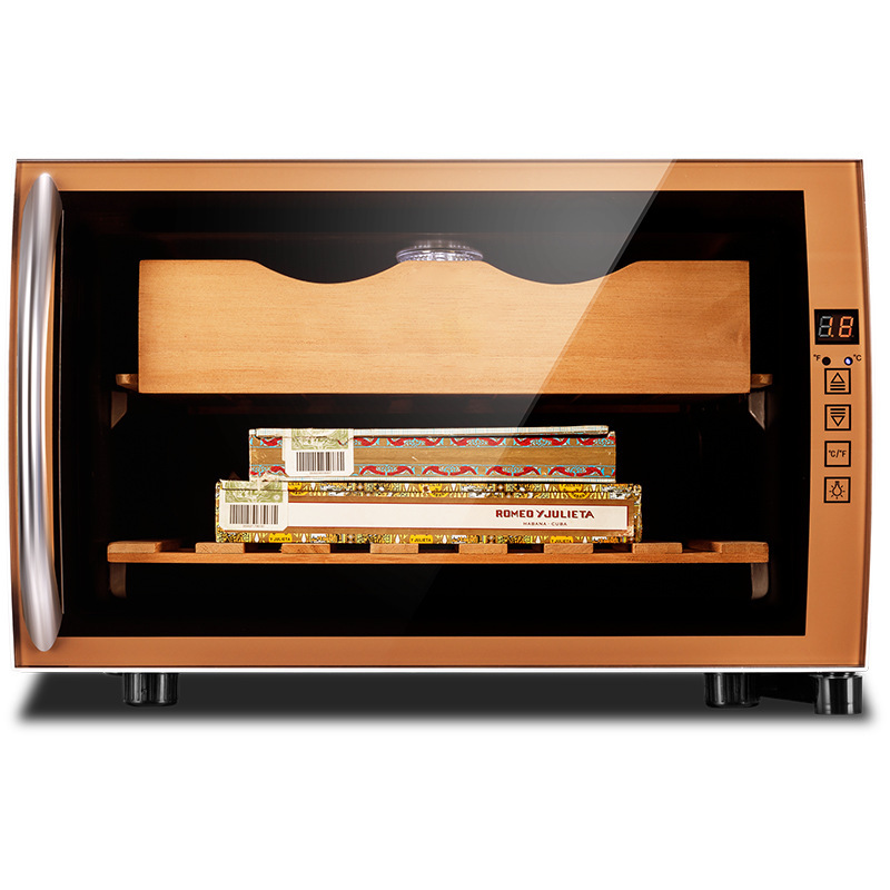 Ebony Dragon 25C Cigar Cabinet Cedar Mini Cigar Moisturizing Cabinet Household Small Embedded Alcohol Cabinet