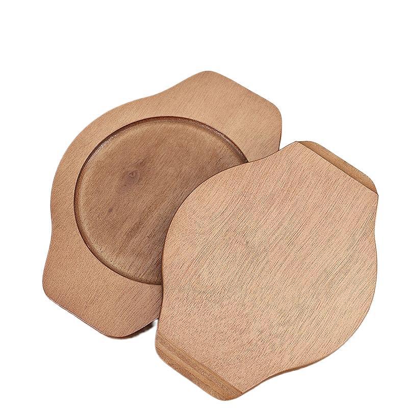 Insulation Board Wooden Pad Barbecue Stone Bowl Stone Pot Pad Baking Pan Wooden Pad Charcoal Grill Board Casserole Tray Commercial