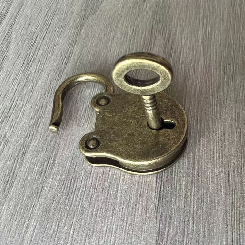 Антикварный маленький замок для багажа, ретро, милый, бронзовый замок для блокнота