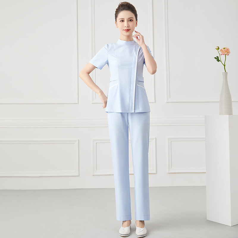 Xiangchunniao Classy Medical Beauty Industry Dental and Oral Nurse Uniforms Split Suit Summer Beauty Salon Physical Examination Work Clothes for Women