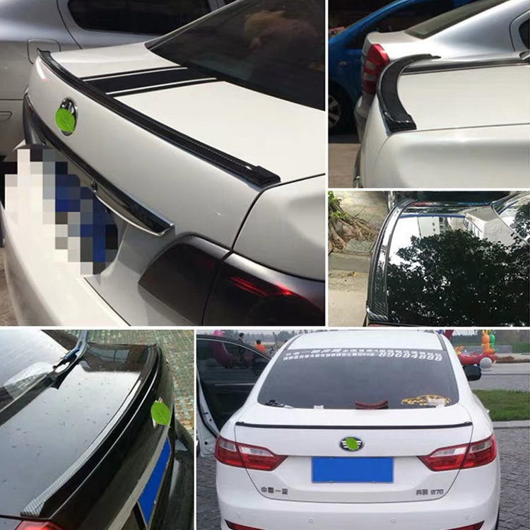 Automobile universal tail carbon fiber pattern modified tail non-perforated spoiler soft 3D carbon fiber tail fixed wind wing