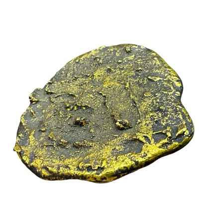 Crafts and Antiques Wholesale Antique Gilt Irregular Shape Dog Head Gold Solid Gold Coins Collection Crafts Ornaments