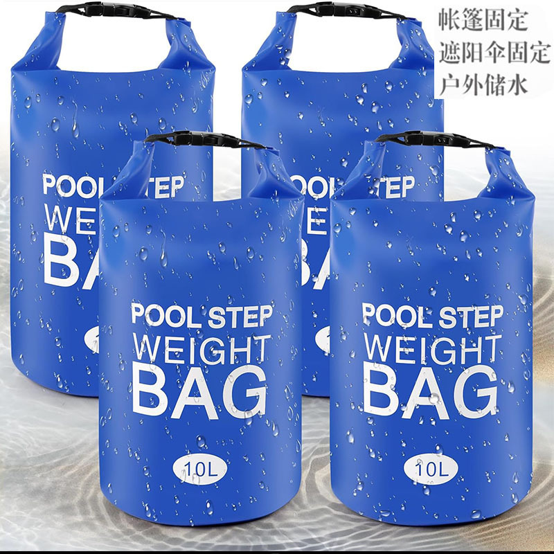 Outdoor Waterproof Bucket Backpack Portable Camping Dry Bag Swimming Pool Step Counterweight Sand Bag 10L Large Capacity Waterproof Bag