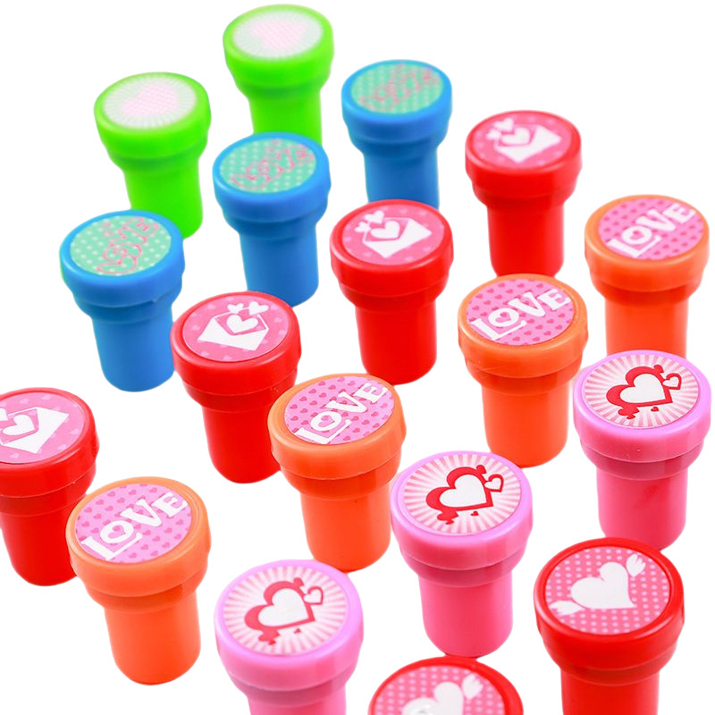 Valentine's Day mini stamp children's small stamp primary school students cartoon stamp mini cartoon stamp comment stamp