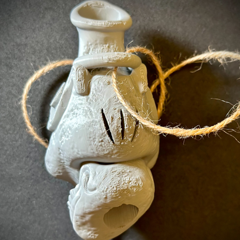 3D Printed Aztec Death Whistle Skull Death Bone Skull Halloween Horror Decoration Personalized Ornaments