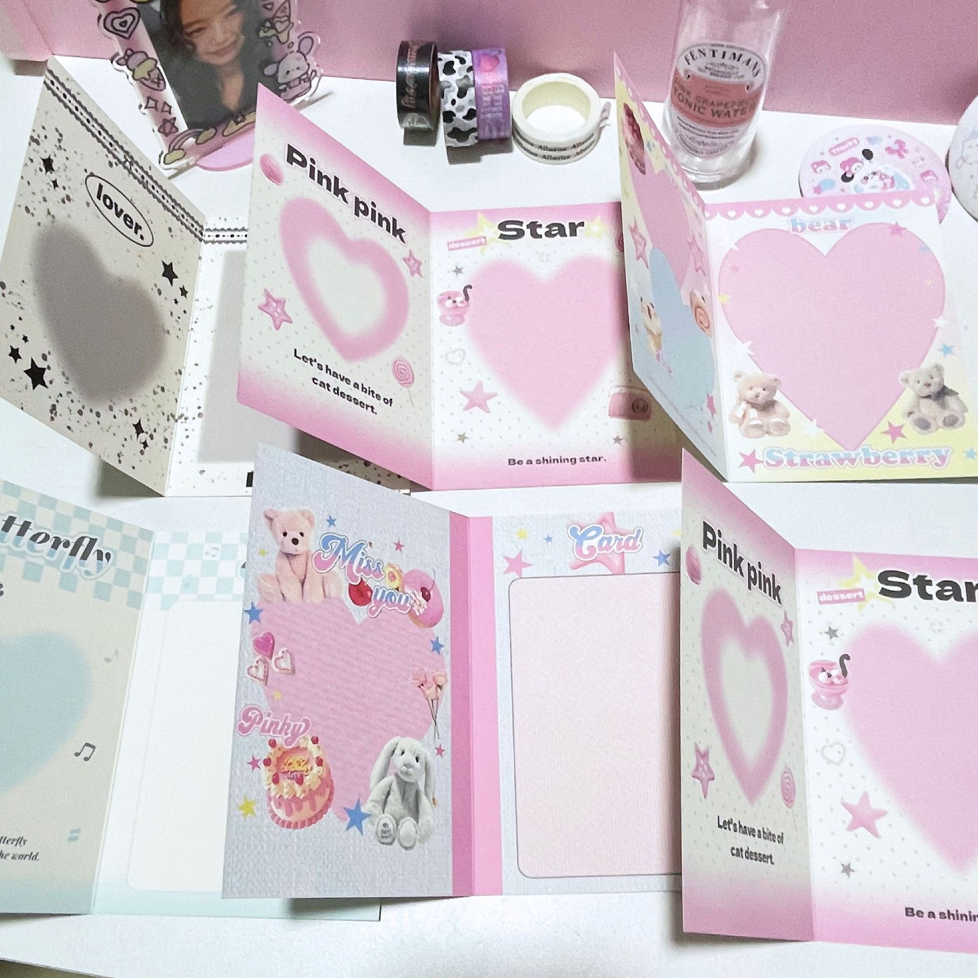 Original ins folding card packaging material card set out card delivery message card gift packaging card greeting card