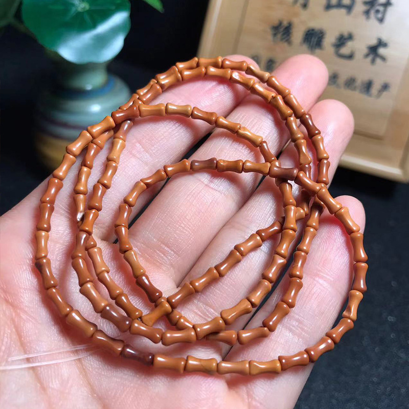 Olive Stone Carving Old Oil Stone Bamboo Joint Accessories 6X3B Bamboo Joint Spacer Beads Light Beads Old Oil Stone Beads Wholesale