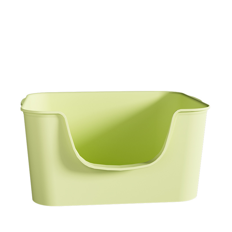 Cat Litter Basin Oversized Fully Open Cat Toilet Anti-splash Semi-closed Cat Litter Basin Litter Basin Cat Supplies