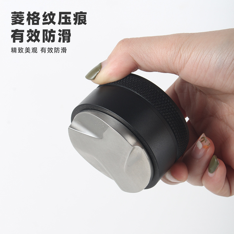 Stainless steel coffee powder press three slurry type coffee cloth powder 58mm filling quantitative powder hammer wholesale