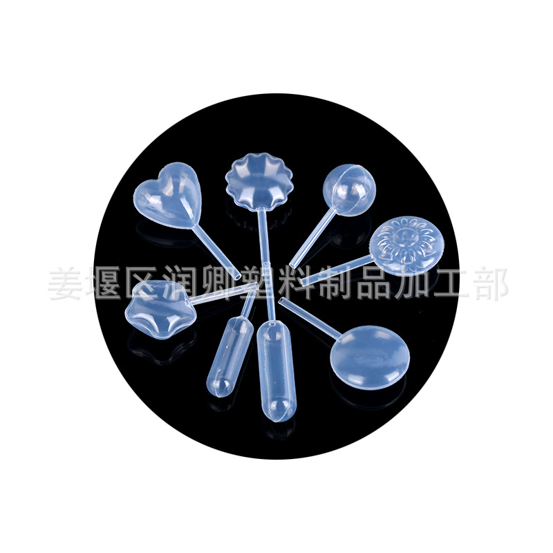 Plastic Dropper Long Heart-shaped Round Plastic Straw Decoration Disposable Cake Utensils Decoration Manufacturer