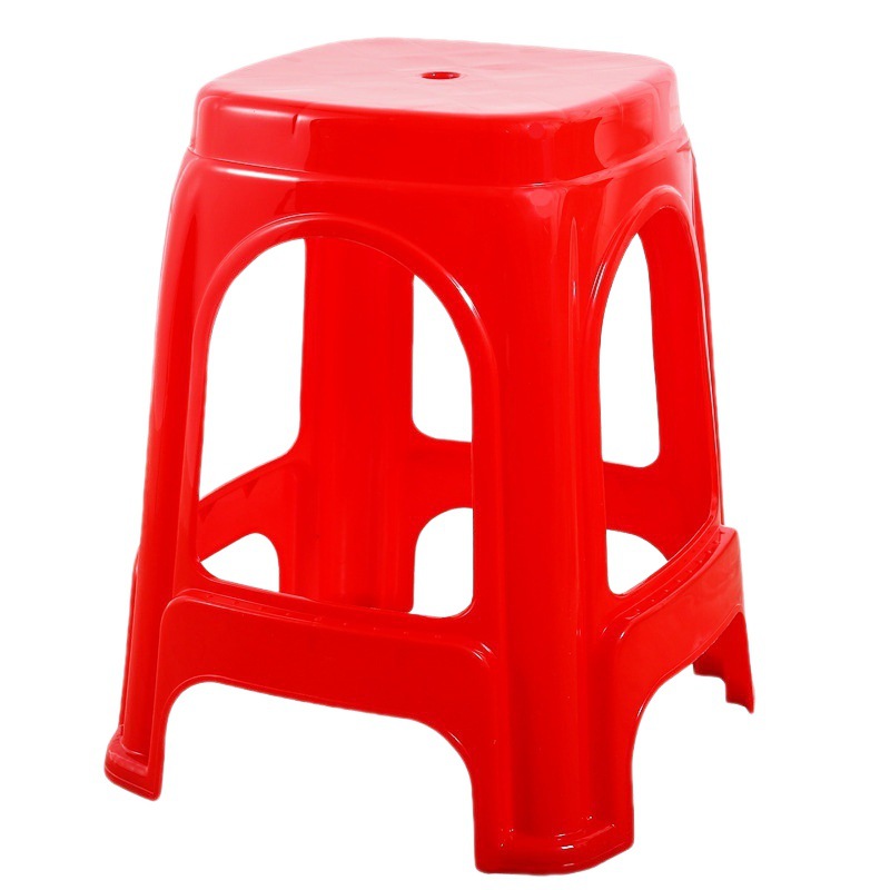 Plastic Stool Thickened Adult Household Living Room Dining Table Chair Plastic Bench High Square Stool Coffee Table Small Low Stool