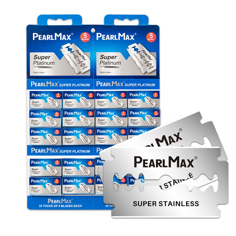 Disposable Old-Fashioned Double-Blade Razor Pearl Max Manual Hair Removal Knife Full Body Shaving Razor Blade
