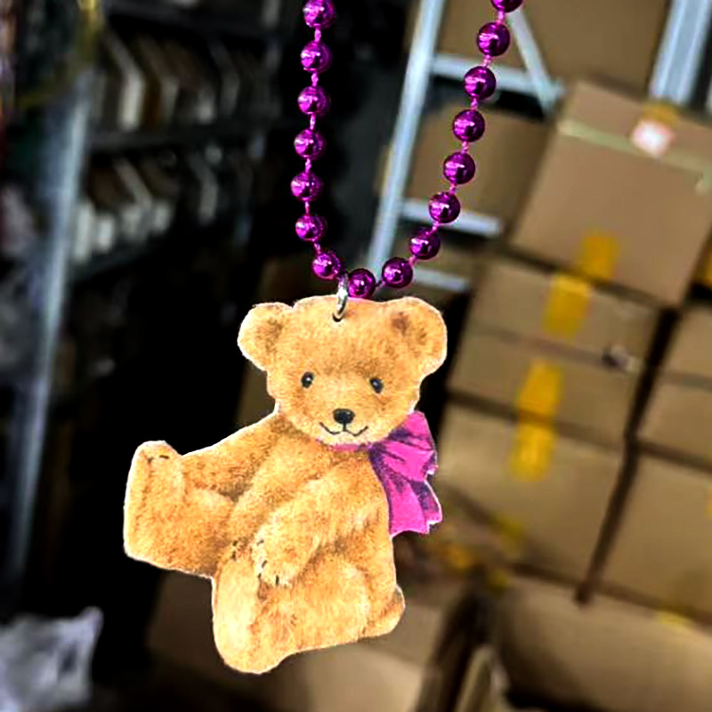 Necklace Long Woolen Chain Bear Short Hair Beaded Style Fashionable All-match Clothes Accessories Long Winter Clothes Dress