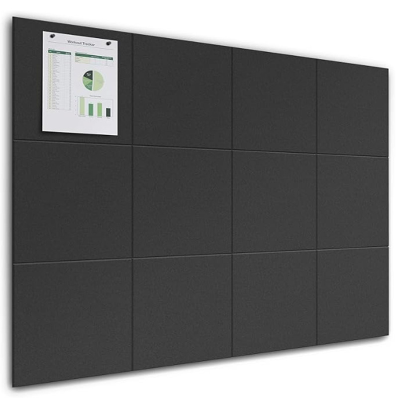 Звукоизоляционные панели 12 штук квадратные из полиэфирного волокна самоклеящиеся декоративные панели для поглощения звука