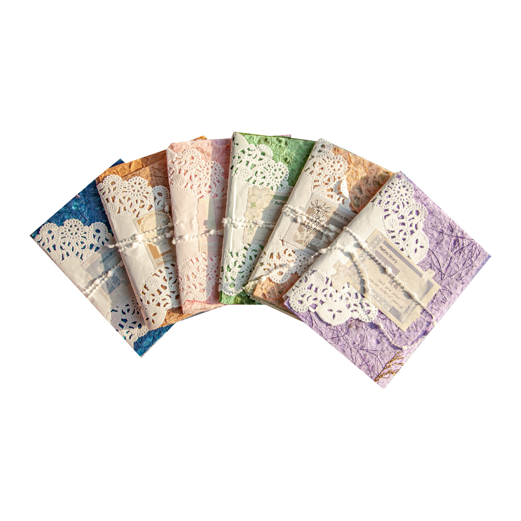 Retrostory Cloud Yarn Retro Journal Material Paper Decorative Base Tie Pain Bag DIY Material Bag Decoration Background Paper