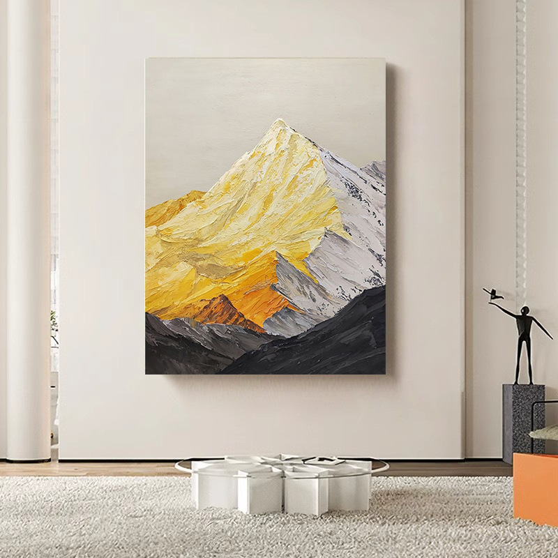 Hand-painted oil painting backed by Jinshan living room texture painting modern simple corridor porch decorative painting large mural