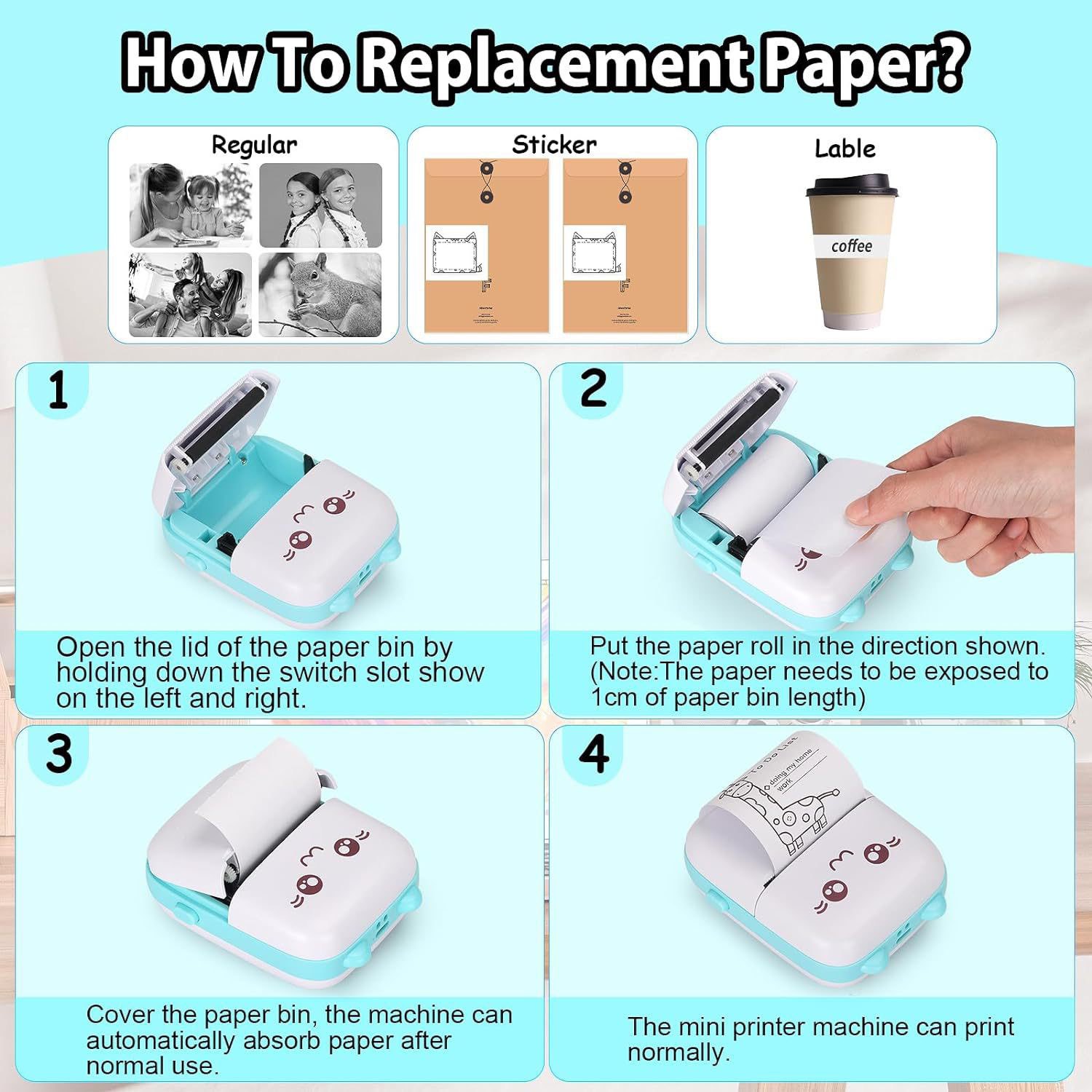 Cross-Border C9 Mini Printer Small Portable Pocket Error Printing Thermal Mobile Phone Bluetooth Mini Printer