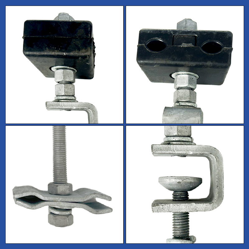 Factory Direct Sales Opgw Tower Fixing Clamp Adss Fiber Optic Pole Cable Management Fastening Clamp Optical Cable Downline Clamp