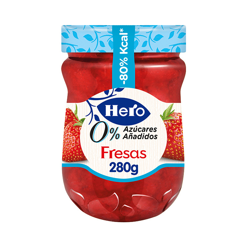 Imported Hero 0 Fat Peach Apricot Plum Strawberry Jam 280g Sucrose-Free Added Spread Bread Baking Special