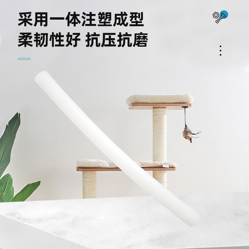 Manufacturer Customized Cylindrical Cat Climbing Frame Plastic Tube Plastic Rod Pp Extrusion Plastic Tube Milky White White Extrusion Parts