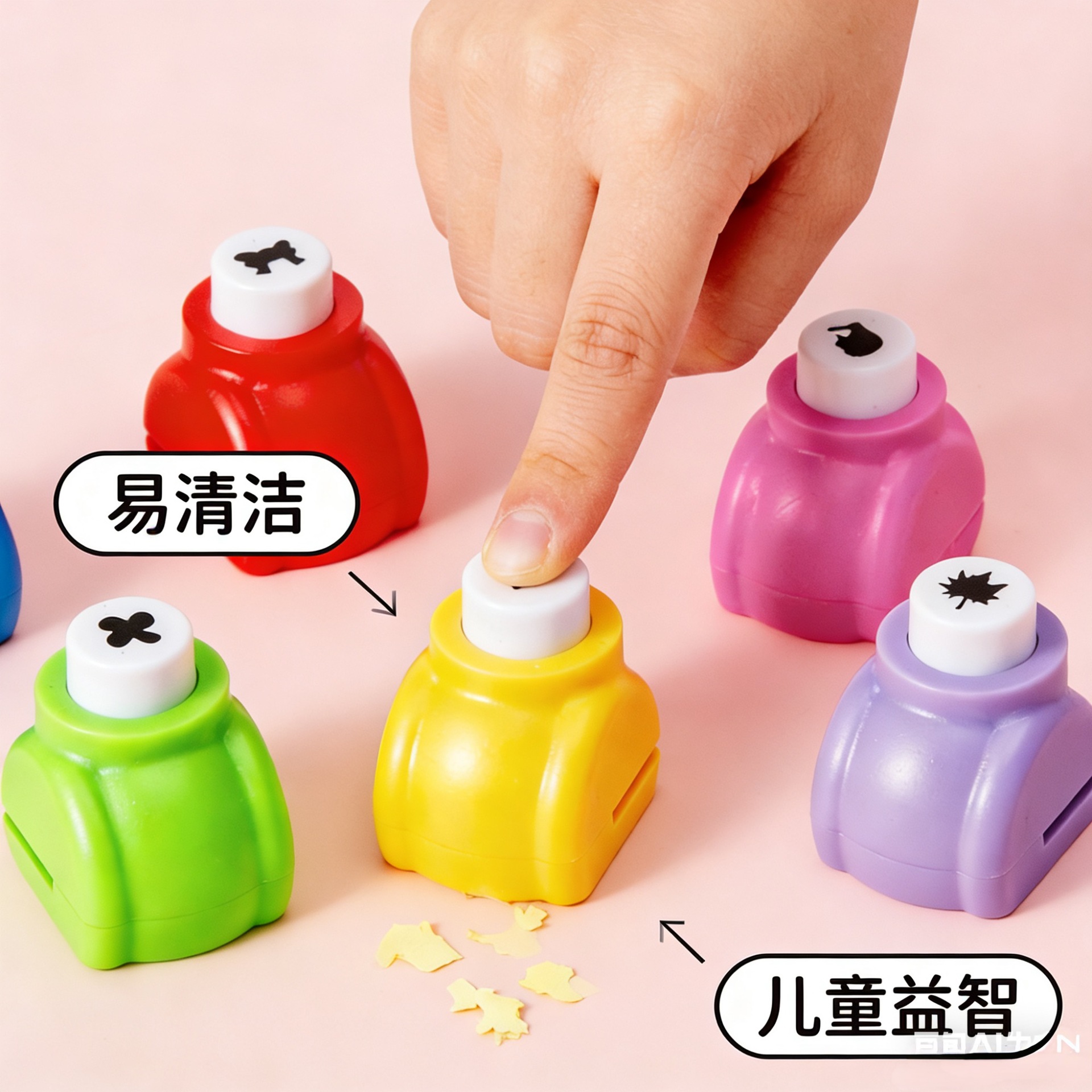 New Year's Gift Five-Pointed Star Hole Punch Embossing Punch Machine Small Kindergarten Souvenir Handbook Photo Album Hole Puncher