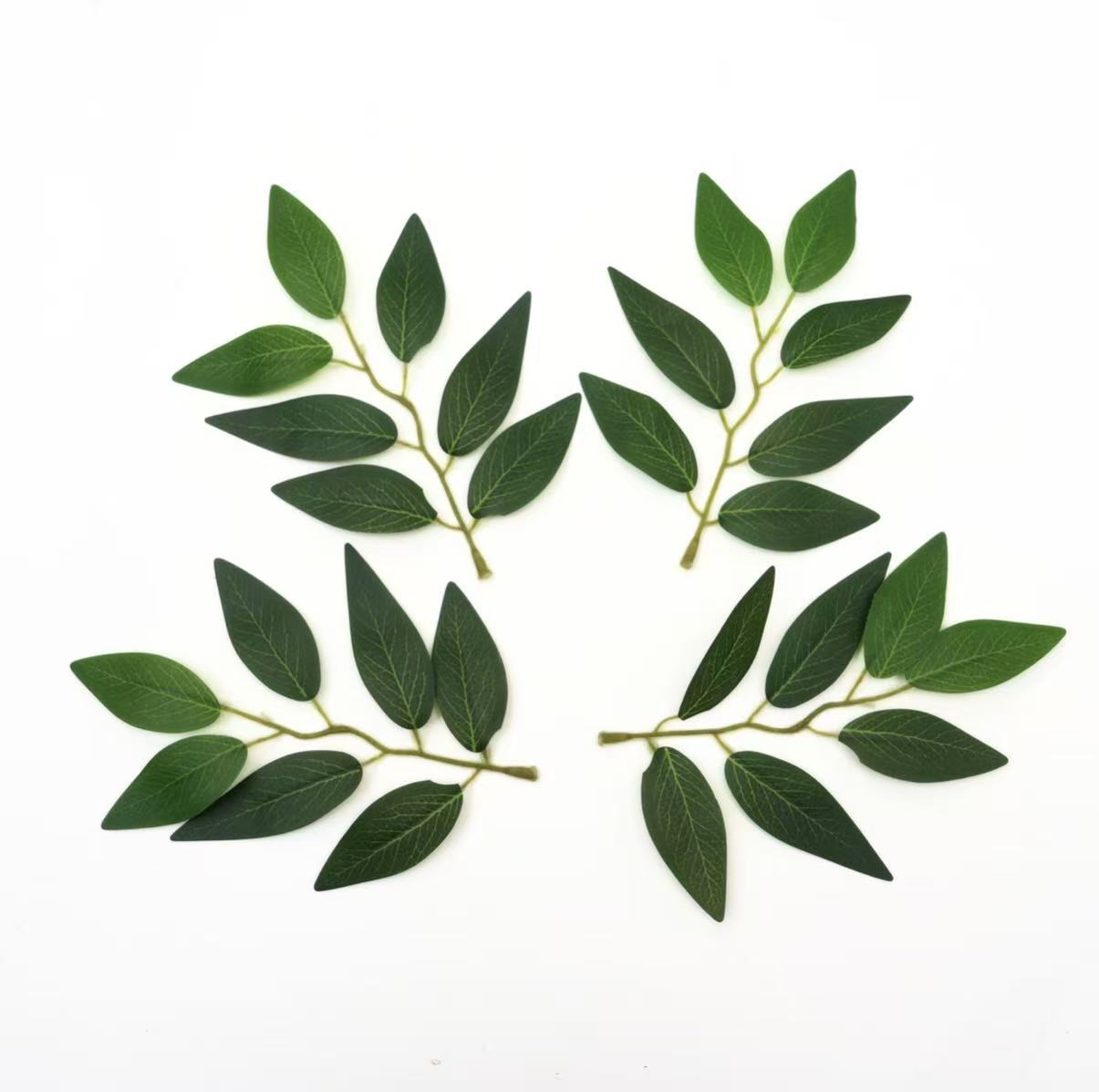 Прямые поставки имитированных листьев жужуба 7 листьев оптовая поставка для домашнего декора и фотосъемки зеленые растительные аксессуары