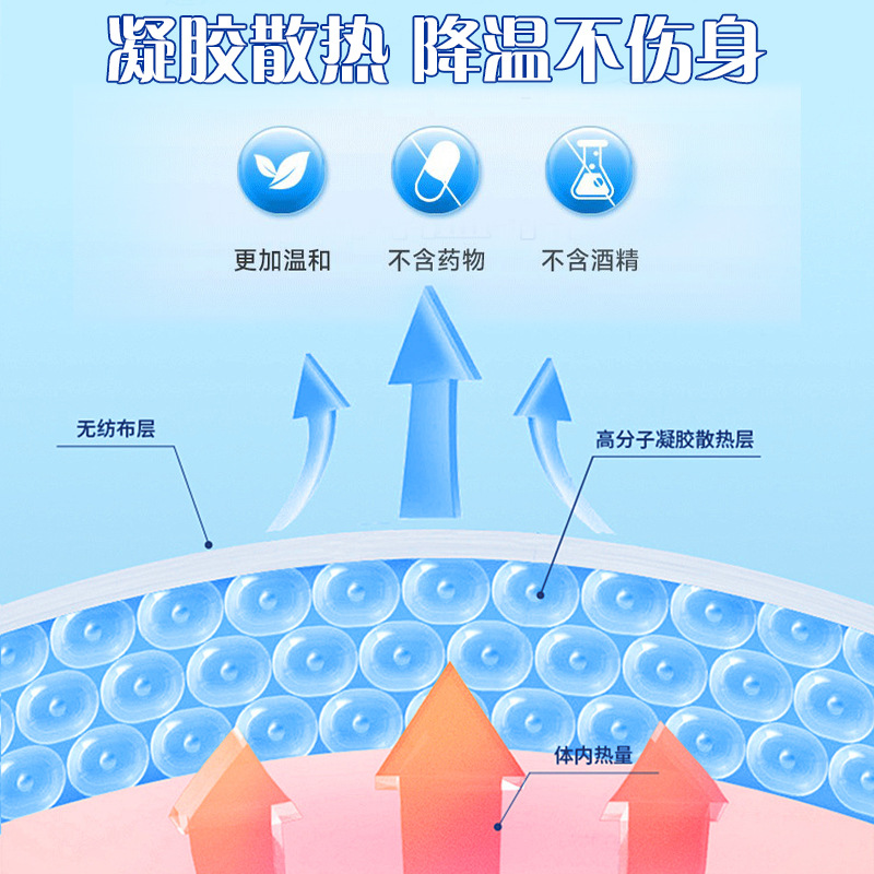 Genuine Haishi Hainuo Medical Antipyretic Patch for Household Infants and Kidsren with Fever and Cold Baby Physical Antipyretic Cooling Patch 10