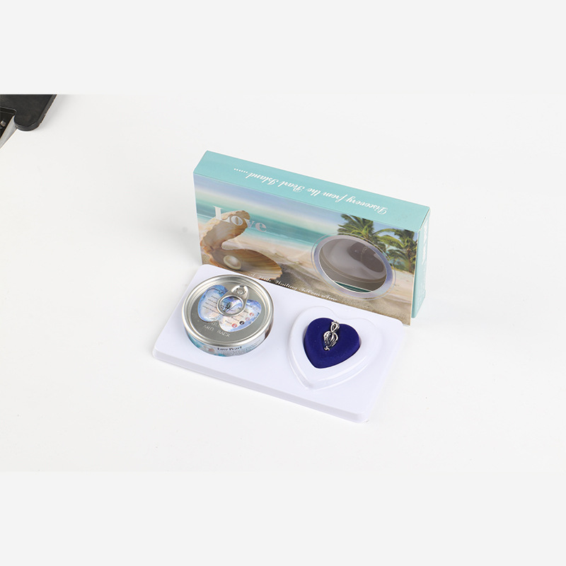 Набор подарков из пресноводных жемчужин в вакуумной упаковке, металлическое колье с подвеской, коробка для жемчужин