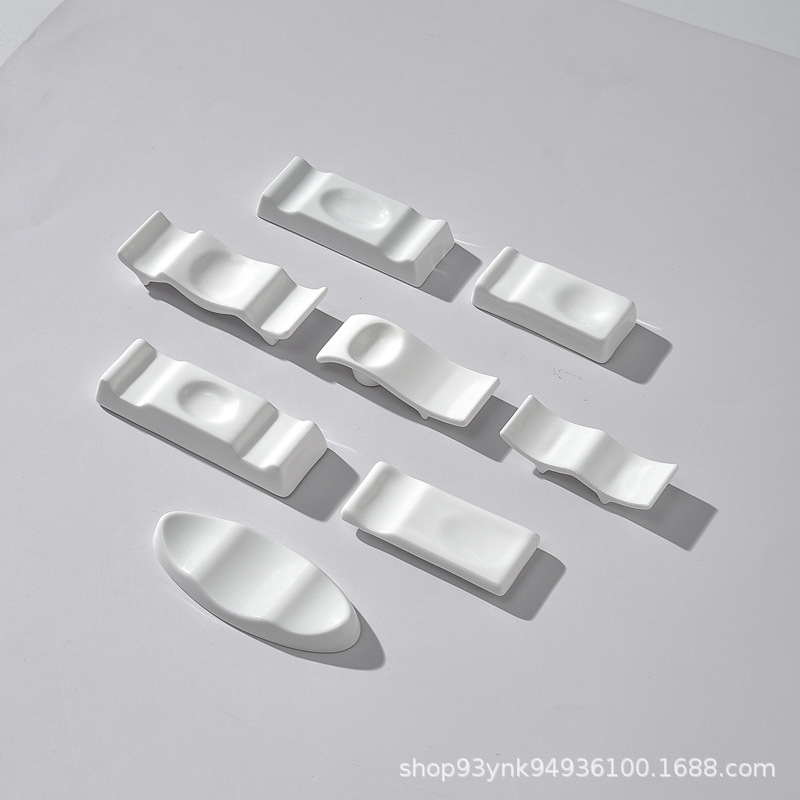 Chopstick Holder Dual-Use Three-Use Chopstick Holder Tableware Set Chopstick Holder Soup Spoon Holder Table Setting Communal Chopsticks Communal Spoon Holder White