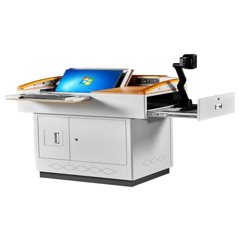 Multimedia Podium Lecture Desk Steel Teaching Podium School Teachers' Classroom Lecture Desk Multifunctional Teacher Lecture Desk