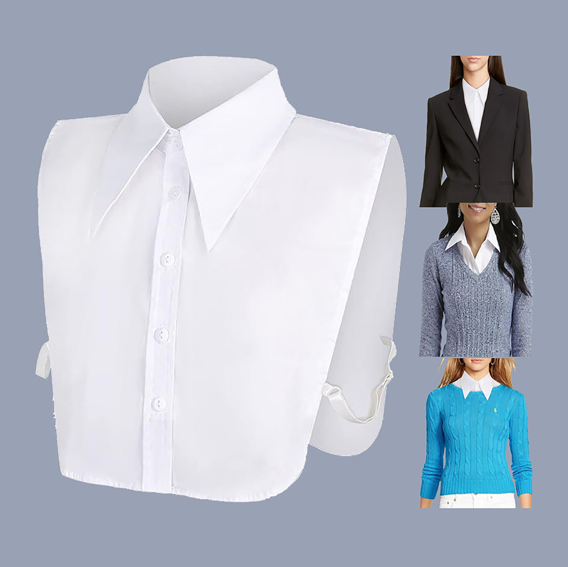 Фальшивый воротник повседневный профессиональный воротник для украшения костюма шершавая отделка иностранная торговля кросс-бордерный поставка Amazon