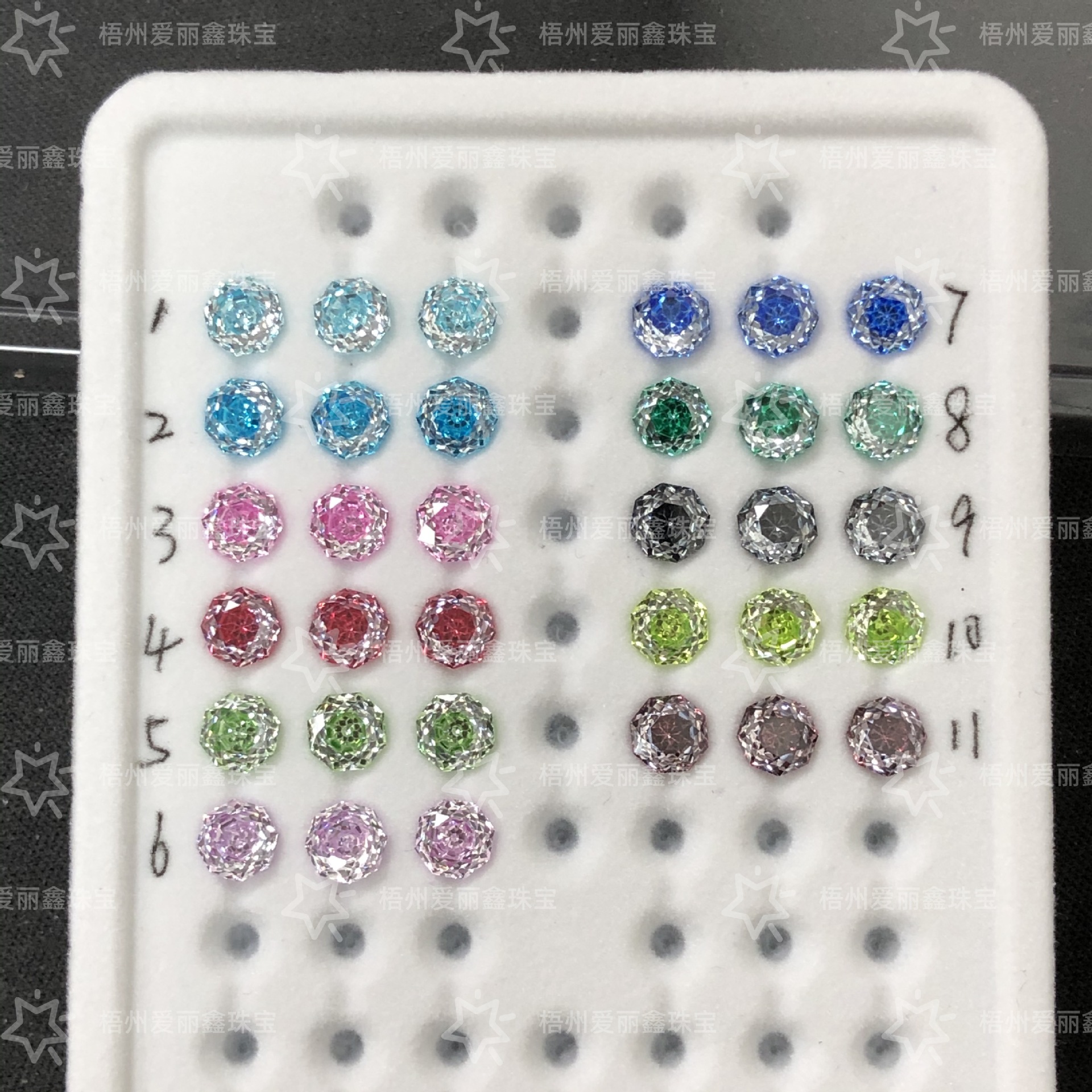 5 мм, восьмигранный, клип-сердце, розовая огранка, высококачественный материал Вужоу, сверкающий свободный камень циркона