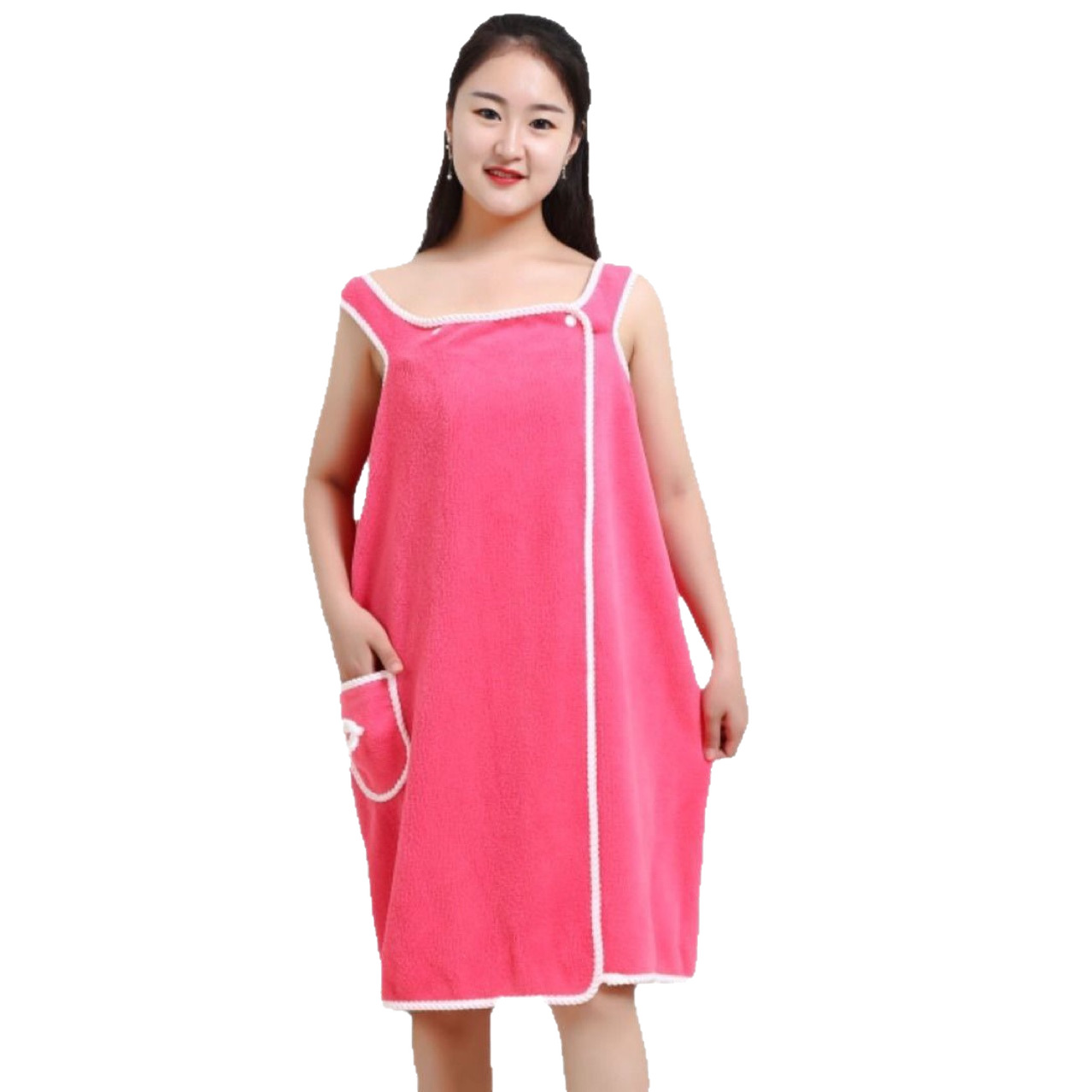 Wearable Bath Towel Women's Suspender Bathrobe Bath Skirt Thickened Wearable Bath Towel Vest Style Bath Towel Bath Towel Large Adult Summer