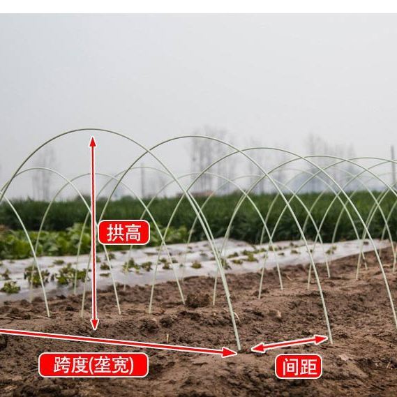 Factory direct glass fiber agricultural arched pole glass fiber planting cucumber climbing pole outdoor vegetable shed support