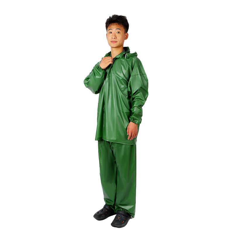 Thickened Waterproof Pvc Raincoat Set with Hood for Delivery, Sanitation, and Labor Protection, Oxford Rain Poncho Wholesale
