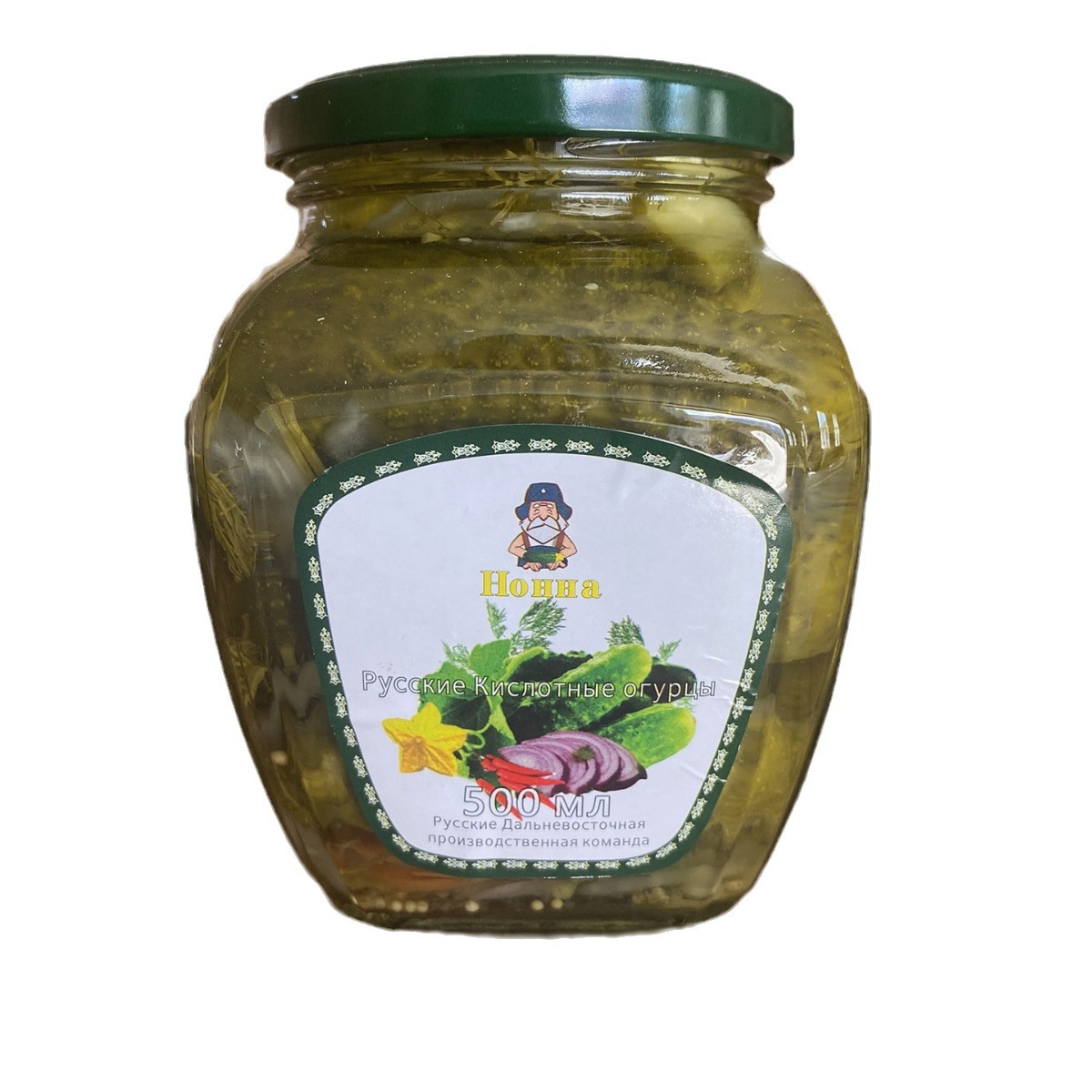 Russian-Style Pickled Cucumbers 500ml Nongna Brand Russian-Style Lactobacillus Pickled Cucumbers Canned